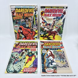 3 Marvel Daredevil And The Black Widow Comic Book No. 103, 104, 106, 107 With 20 Cent Price Cover