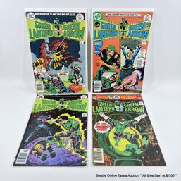 4 DC Green Lantern Co-Starring Green Arrow Comic Book No. 90, 91, 92, 94 With 25 Cent Price Cover