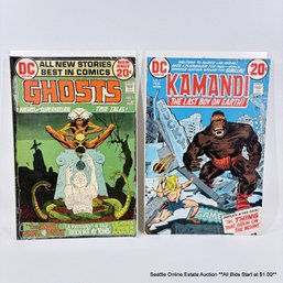 DC Kamandi The Last Boy On Earth No. 3 And Ghosts No. 7 Comic Books With 20 Cent Price Covers