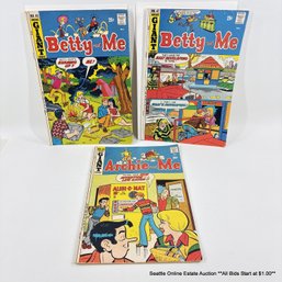 Archie Giant Series Archie And Me No. 54 And Betty And Me No. 45, 47 Comic Book With 25 Cent Price Cover