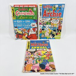Archie Giant Series Christmas Love-In, Mad House Annual And Little Archie Comics Little Archie Comic Books
