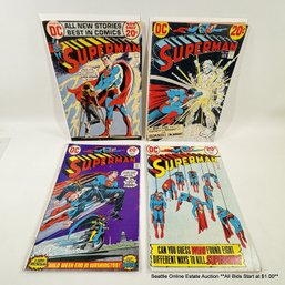 4 DC Superman No. 266, 254, 269, 268 20 Cent Cover Comic Books