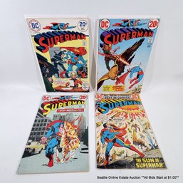 4 DC Superman No. 275, 260, 263, 255 20 Cent Cover Comic Books