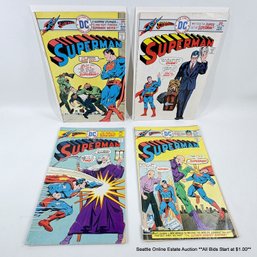 4 DC Superman No. 296, 297, 292, 295 25 Cent Cover Comic Books