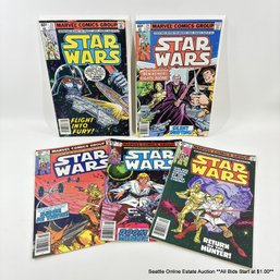 5 Marvel Star Wars Comic Book No. 23, 24, 25, 26, 27 With 40 Cent Price Cover