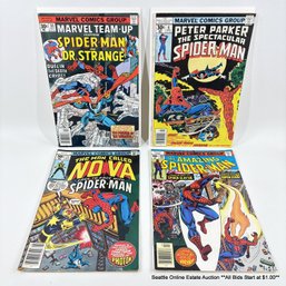 Marvel Team Up No. 50, The Amazing Spider-Man No. 167, The Man Called Nova No. 12, And Spider-Man No. 6