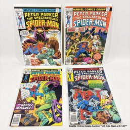 4 Marvel Peter Parker, The Spectacular Spider-Man Comic Book No. 12, 14, 16, 15 With 35 Cent Price Cover