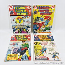 4 DC Legion Of Super-Heroes Comic Book No. 1-4 With 20 Cent Price Covers
