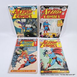 4 DC Action Comics Comic Book No. 415, 427, 430, 438 With 20 Cent Price Cover