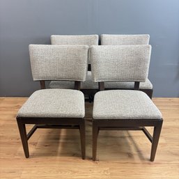 4 Christian Liaigre For Holly Hunt Tweed Upholstered Side Chairs (LOCAL PICK UP ONLY)