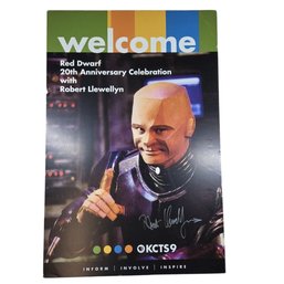 Robert Llewellyn Autographed Red Dwarf 20th Anniversary Celebration KCTS9 Promo 36' X 24' Foam Board