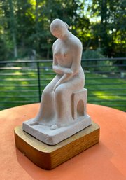 Seated Woman Sculpture: Original Artwork