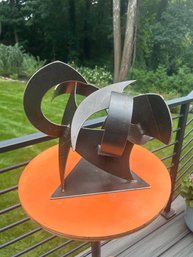 Abstract Metal Sculpture, Signed