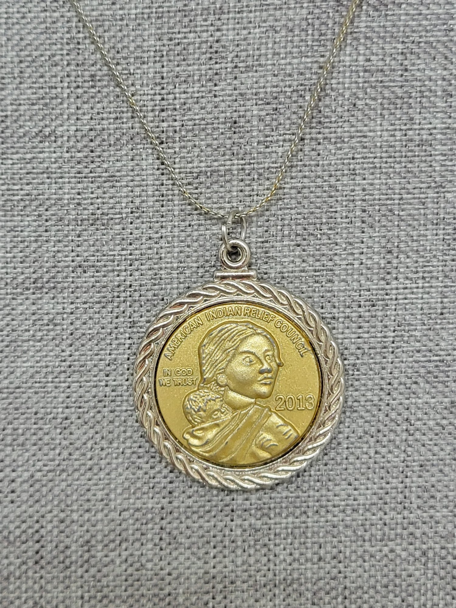 American Indian Relief Concil Sacagawea Coin Neckace #23484 ...