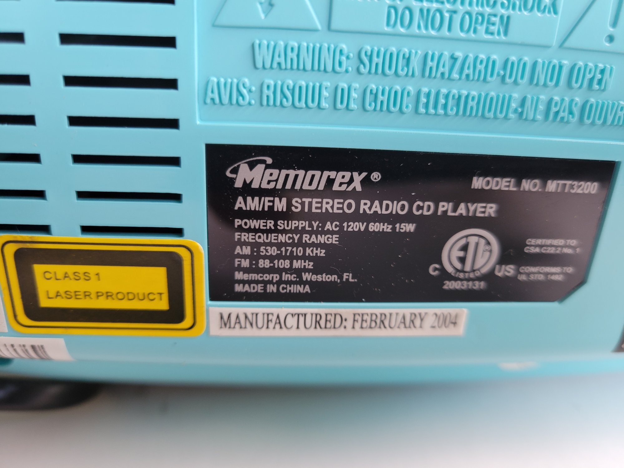 Retro Style Memorex AM/FM Stereo Radio CD Player #24627 | Auctionninja.com