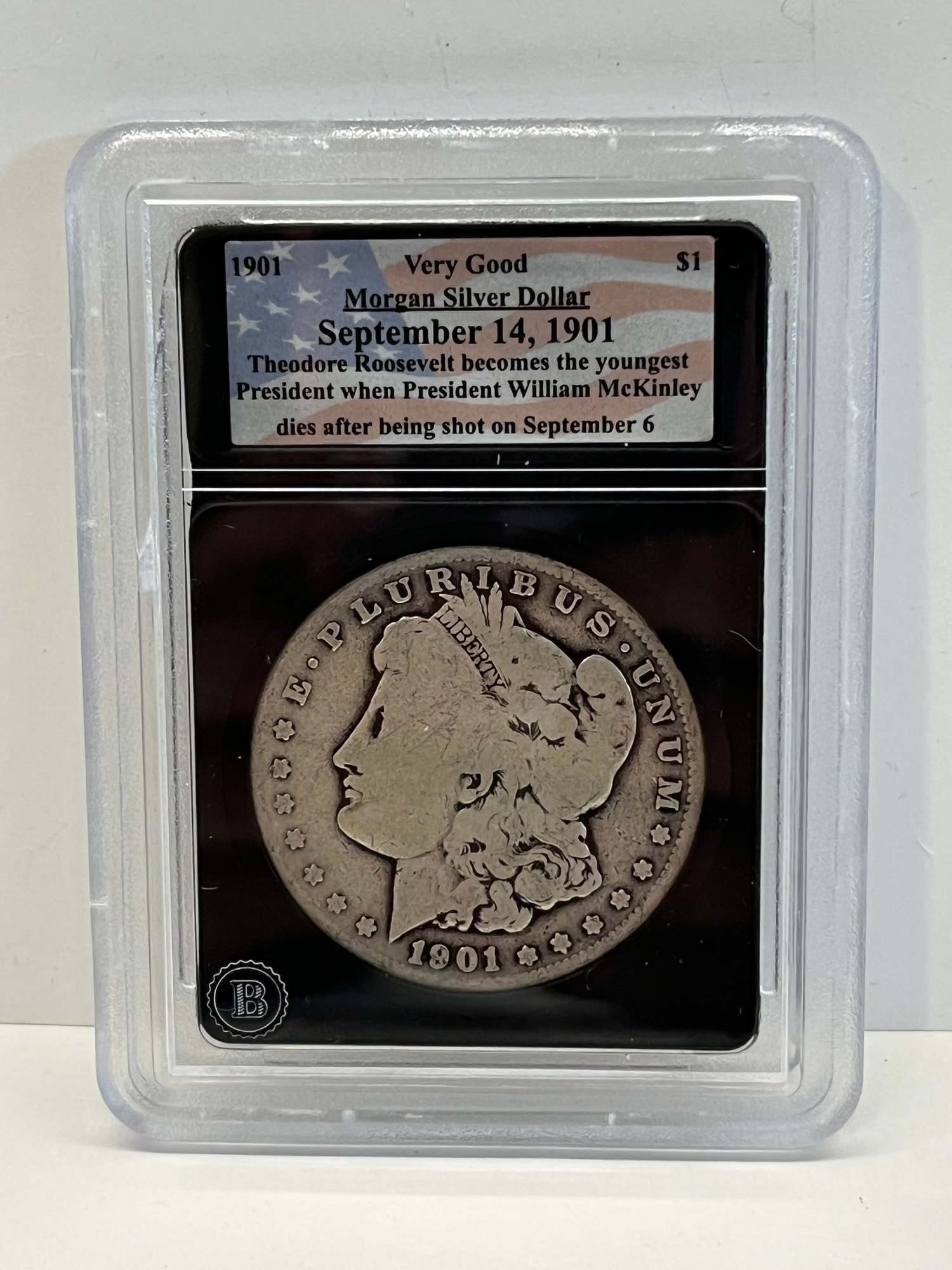 1901 Morgan Silver Dollar Theadore Rosevelt Coin #25783 | Auctionninja.com