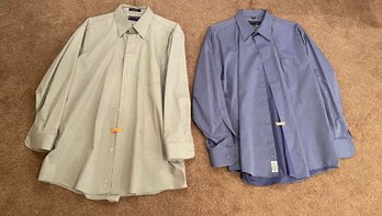 2 Mens Button Up Dress Shirts