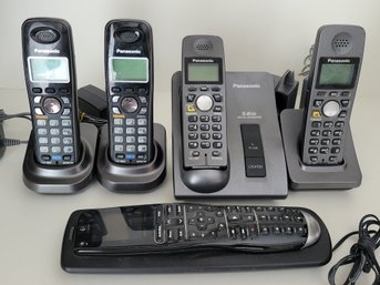 4 Panasonic Cordless Phones And Logitech Cordless Phone