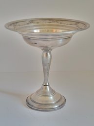 Vtg Sterling Silver Weighted Compote Dish