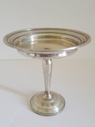 Vtg Sterling Silver Weighted Base Compote Dish