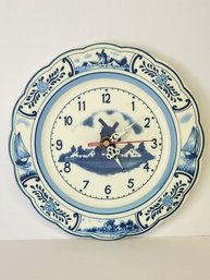 Delft Blue Wall Clock Plate
