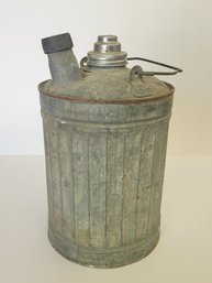 Vtg 10' Galvanized Metal Gas Can