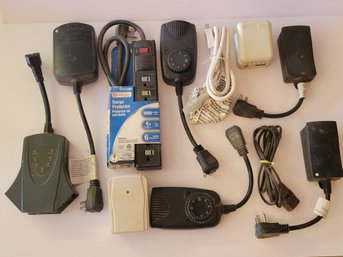 Mixed Lot Of Surge Protectors And Outdoor Timers