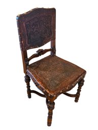 G Gassmann Wien Antique Embossed Leather Chair