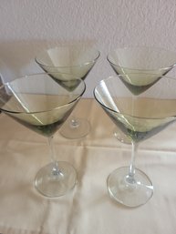 4 Long Stem Martini Glasses