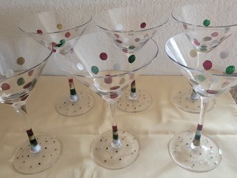 6 Dots Martini Glasses