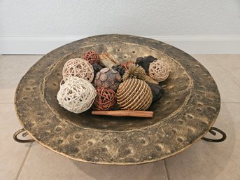 Large Decorative Metal Bowl