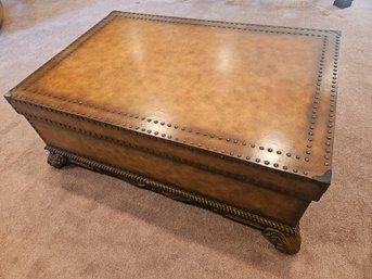 Touchstone Collections Leather Studded Coffee Table