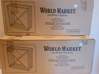 3 World Market Modular X Wine Rack