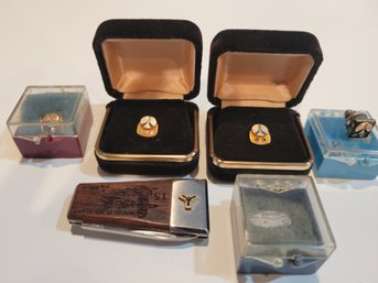 Rockwell International Tie Tacs And Money Clip