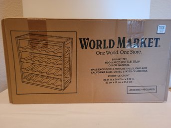 World Market Natural Modular 20 Bottle Wine Rack