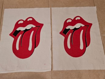 2 Rolling Stones Fabric Panels