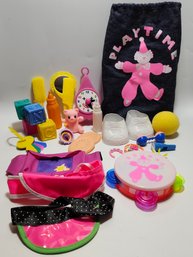 Vintage Baby Doll Toy Lot W Doll