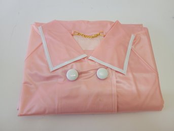 Vtg Taiwan Womens 100% Vinyl Raincoat Size L.
