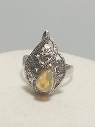 Sterling Ring W Opal Style Ring