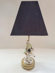 Vtg Porcelain Nobleman Figurine Table Lamp