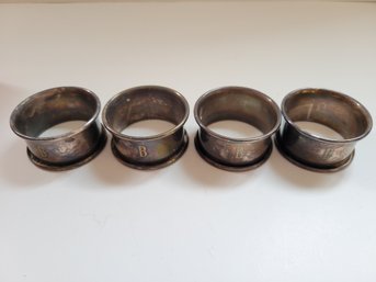 Set Of Four Silverplated Napkin Rings