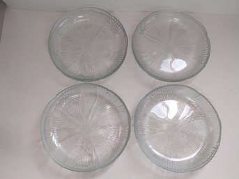 8 Vtg Libbey Harmony Glass Salad Plates