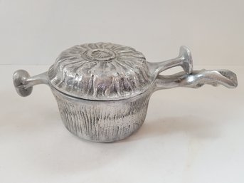 Donald Drumm Brutalist Cast Metal Lidded Pot