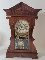 Antique Wooden Mantle Clock