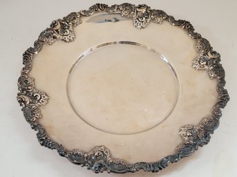 Vtg Wallace Baroque Silver Plated Sandwich Plate