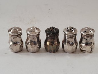 5 Vtg Mini Sterling V.L.Salt And Pepper Shakers