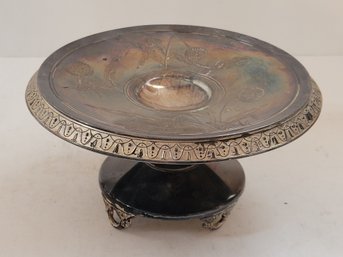 Antique Pairpoint Quadruple Silver Plated Brides Basket Pedestal Dish