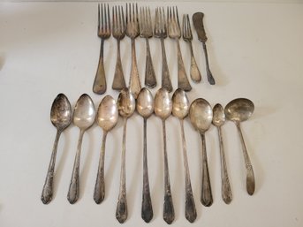 Vtg Oneida And Assorted Silver Plated Flatware