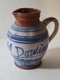 Vtg 1961 Salt Glazed Stoneware Pottery Pitcher