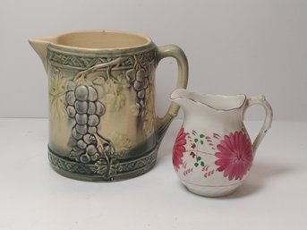 Grapevine Pitcher And Flower Creamer